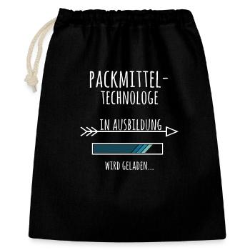 Packmitteltechnologe Ausbildung Beruf Geschenk - Geschenkbeutel aus Baumwolle (40 x 50 cm) - Schwarz - Vorne