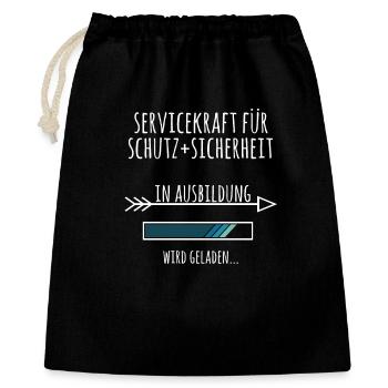 Servicekraft für Schutz und Sicherheit Ausbildung - Geschenkbeutel aus Baumwolle (40 x 50 cm) - Schwarz - Vorne