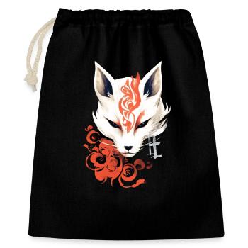 Masque De Renard Kumiho Samouraï Kitsune Japon Anime - Sac cadeau 40 x 50 cm - noir - Devant