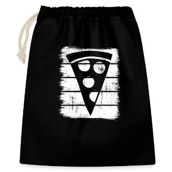Pizza slice - Gift Bag 40 x 50 cm - black - Front