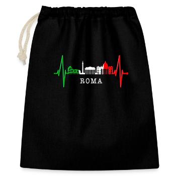Rome Colosseum Heartbeat Roma Skyline Rome Italy - Gift Bag 40 x 50 cm - black - Front