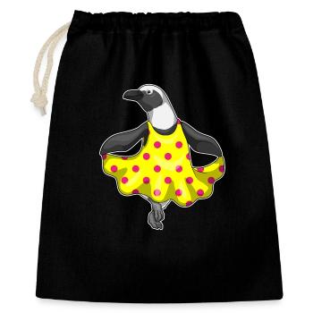 Pinguin Polka Dots Kleid - Geschenkbeutel aus Baumwolle (40 x 50 cm) - Schwarz - Vorne