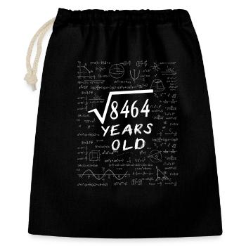 92nd Birthday 92 years Square root of 8464 math - Gift Bag 40 x 50 cm - black - Front