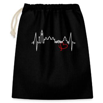 Venice Skyline Heartbeat Italy I Love Venezia - Gift Bag 40 x 50 cm - black - Front