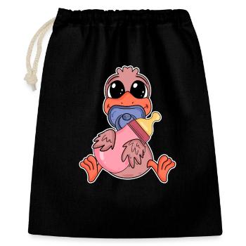 Baby huhn - Geschenkbeutel aus Baumwolle (40 x 50 cm) - Schwarz - Vorne