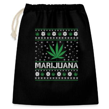 Marijuana Christmas, Merry Christmas - Gift Bag 40 x 50 cm - black - Front