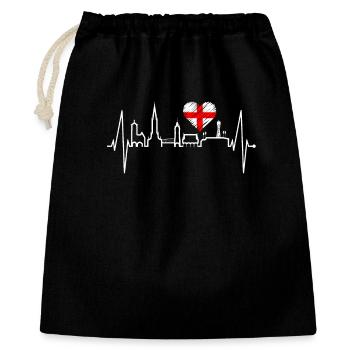 Freiburg im Breisgau Skyline Heartbeat Freiburger - Gift Bag 40 x 50 cm - black - Front
