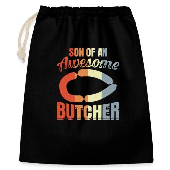 Fils de boucher - Sac cadeau 40 x 50 cm - noir - Devant