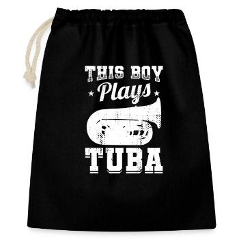 Tuba boy - Gift Bag 40 x 50 cm - black - Front