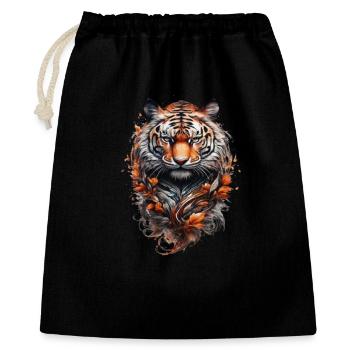 Tiger Head Style Tribal Tattoo - Gift Bag 40 x 50 cm - black - Front