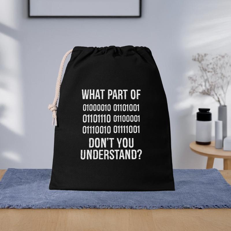 What Part of Binary Code Don't You Understand Sac cadeau 40 x 50 cm
