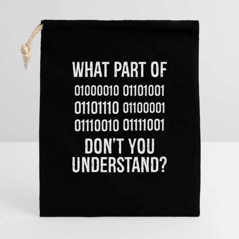 What Part of Binary Code Don't You Understand Sac cadeau 40 x 50 cm