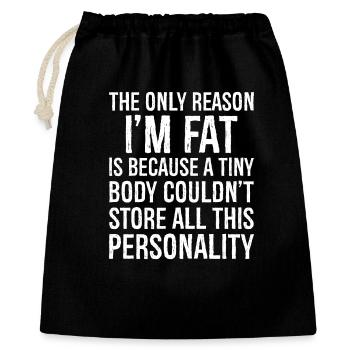 the only reason I'm fat funny shirt - Gift Bag 40 x 50 cm - black - Front