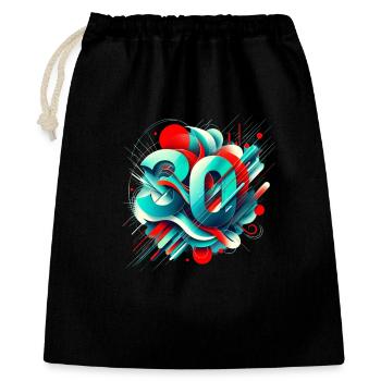 Picto 30 Year Old Retro Vintage Red Blue Teal - Gift Bag 40 x 50 cm - black - Front