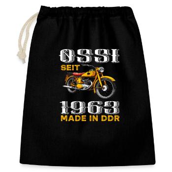 Ossi Ostdeutschland DDR 1963 Geburtstag Spruch - Geschenkbeutel aus Baumwolle (40 x 50 cm) - Schwarz - Vorne