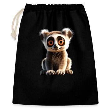 Amoureux des lémuriens à queue annelée Lémurien lémurien à queue annelée Maki lémurien à queue annelée - Sac cadeau 40 x 50 cm - noir - Devant