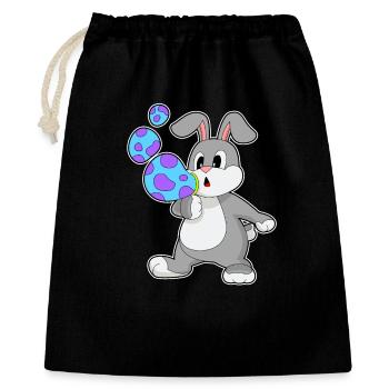 Bulles de savon lapin - Sac cadeau 40 x 50 cm - noir - Devant
