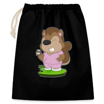 Squirrel Nurse Medicine - Gift Bag 40 x 50 cm - black - Front