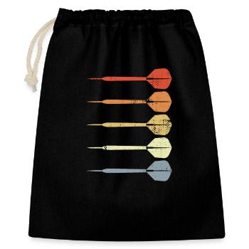 Vintage Dartpfeile Skizze - Geschenkbeutel aus Baumwolle (40 x 50 cm) - Schwarz - Vorne