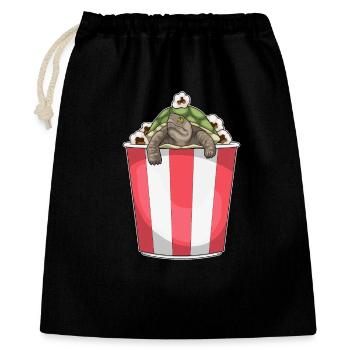 Maïs soufflé tortue - Sac cadeau 40 x 50 cm - noir - Devant