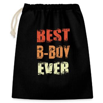 Best B-Boy Ever - Geschenkbeutel aus Baumwolle (40 x 50 cm) - Schwarz - Vorne