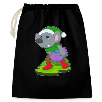 Mouse Christmas Package - Gift Bag 40 x 50 cm - black - Front