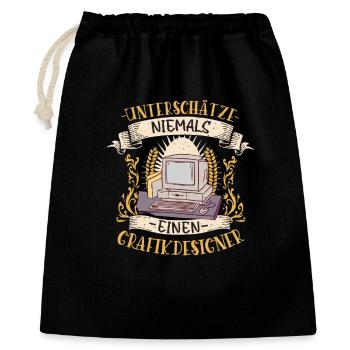 Grafikdesigner Geschenk Kreativ Lustig - Geschenkbeutel aus Baumwolle (40 x 50 cm) - Schwarz - Vorne