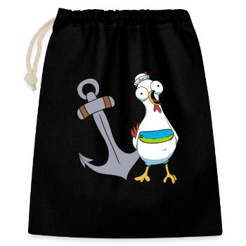 Chicken Sailor Sailor Maritime Anchor Ahoy Voyage - Gift Bag 40 x 50 cm - black - Front