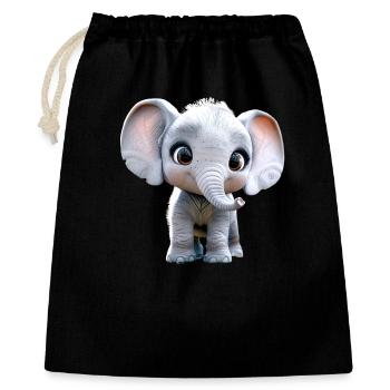 Elephant Africa Safari Wilderness Love Cute Elephant - Gift Bag 40 x 50 cm - black - Front