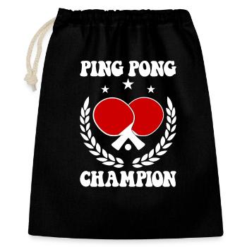 Ping Pong Champion Design Tennis de table et - Sac cadeau 40 x 50 cm - noir - Devant