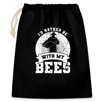 Funny Beekeeper Joke - Gift Bag 40 x 50 cm - black - Front