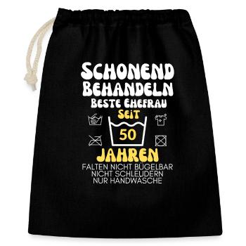 Traitement doux pendant 50 ans - Sac cadeau 40 x 50 cm - noir - Devant