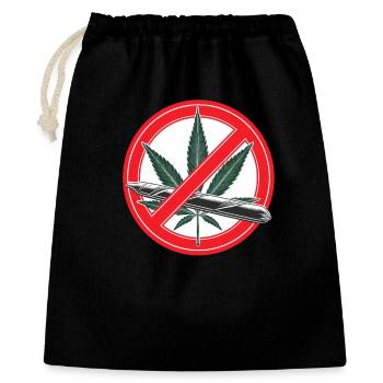 Cannabis Marijuana Prohibition Sign - Gift Bag 40 x 50 cm - black - Front