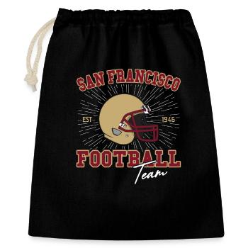 San Francisco Football - Geschenkbeutel aus Baumwolle (40 x 50 cm) - Schwarz - Vorne