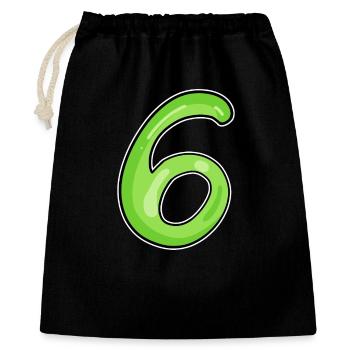 6 vert - Sac cadeau 40 x 50 cm - noir - Devant
