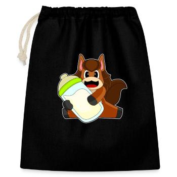 Lait de biberon pour bébé de cheval - Sac cadeau 40 x 50 cm - noir - Devant