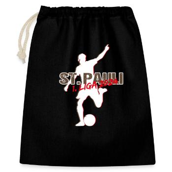 St Pauli Aufsteiger - Geschenkbeutel aus Baumwolle (40 x 50 cm) - Schwarz - Vorne