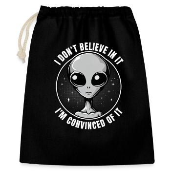 Extraterrestres Existence Foi Convaincue - Sac cadeau 40 x 50 cm - noir - Devant