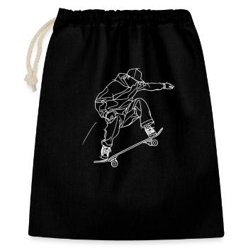 Croquis du skateur - Sac cadeau 40 x 50 cm - noir - Devant