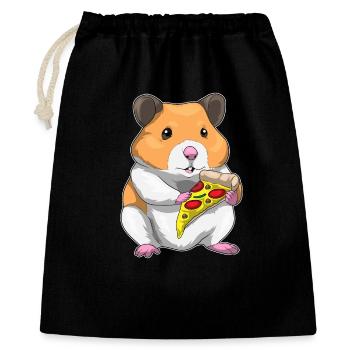 Hamster Pizza - Gift Bag 40 x 50 cm - black - Front