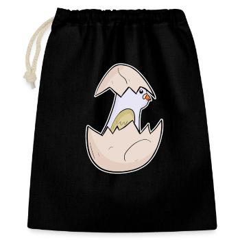 Bébé oiseau colombe motif enfant - Sac cadeau 40 x 50 cm - noir - Devant