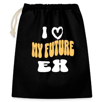 I Love My Future Ex Retro Groovy Positive Vibes - Gift Bag 40 x 50 cm - black - Front