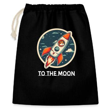 To The Moon Shiba Inu Rocket Crypto Dog Bitcoin. - Gift Bag 40 x 50 cm - black - Front
