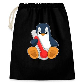 Thermomètre clinique Penguin - Sac cadeau 40 x 50 cm - noir - Devant