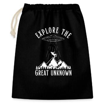 Explorez les grands extraterrestres OVNI inconnus - Sac cadeau 40 x 50 cm - noir - Devant