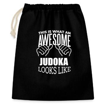 judo - Sac cadeau 40 x 50 cm - noir - Devant