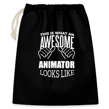 Animator - Geschenkbeutel aus Baumwolle (40 x 50 cm) - Schwarz - Vorne