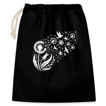 Pissenlit, Oiseaux En Vol, Nature, Art, Pissenlit - Sac cadeau 40 x 50 cm - noir - Devant
