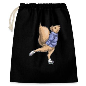 Patins à glace écureuil - Sac cadeau 40 x 50 cm - noir - Devant