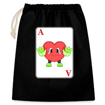 Heart Poker Cartes de poker - Sac cadeau 40 x 50 cm - noir - Devant